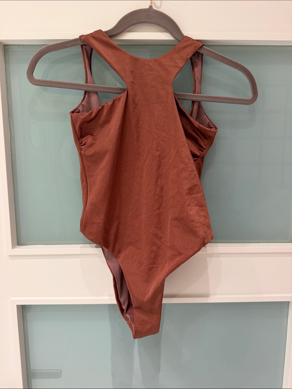 NWT Baobab small Rust Brown High neck low back One-Piece Swimsuit